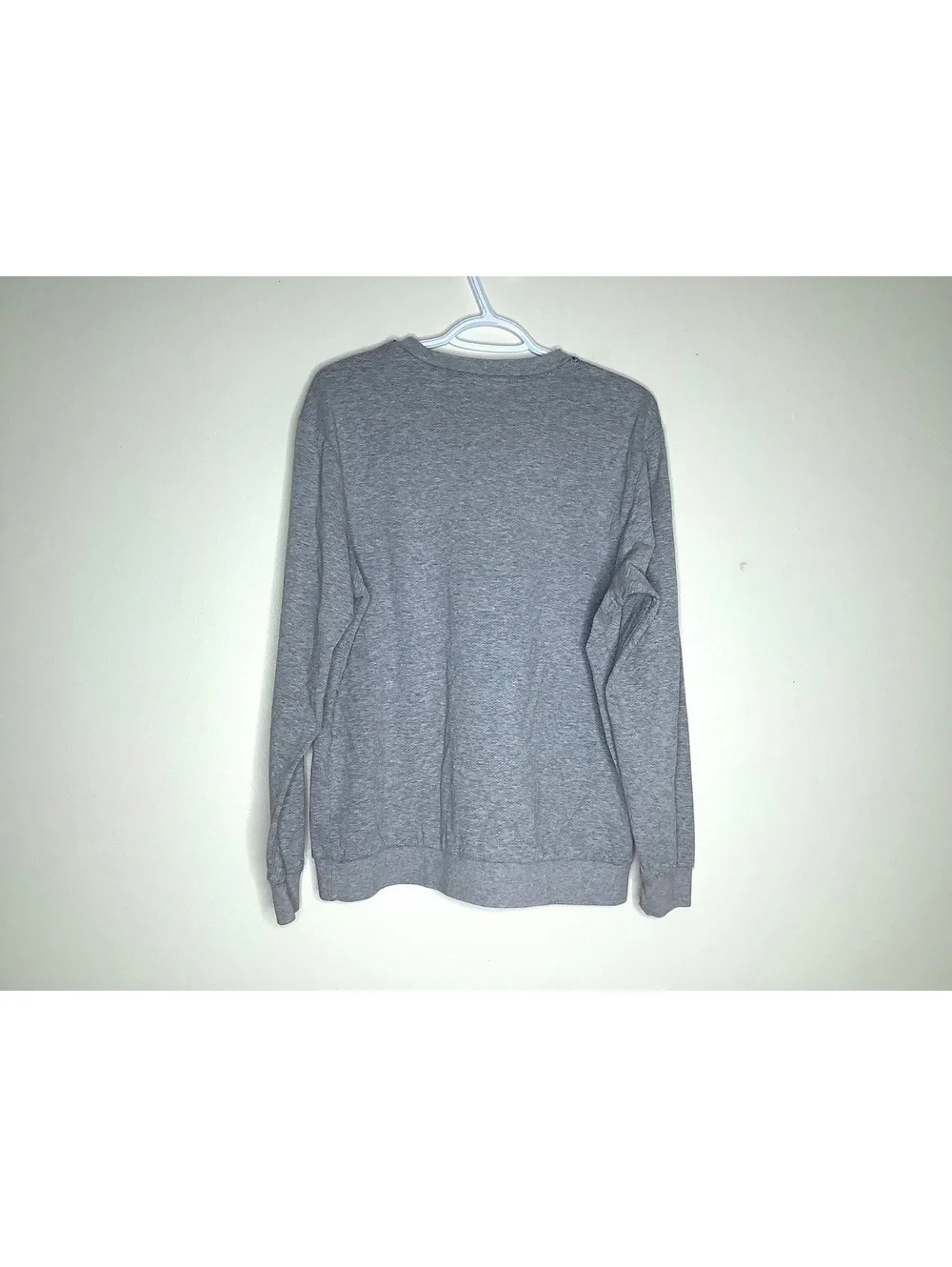 < Adidas Heather Grey Logo Crewneck Sweatshirt Size Large >
